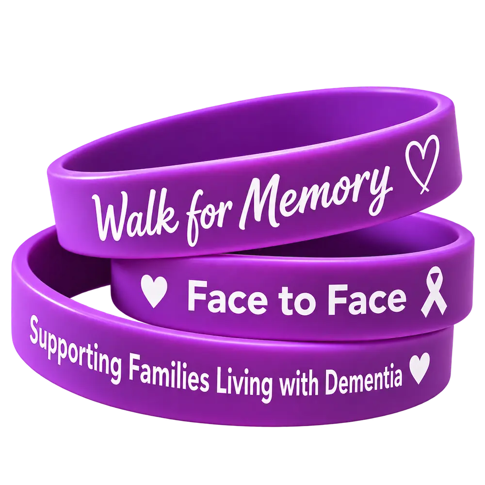 Walk for Memory purple bracelet